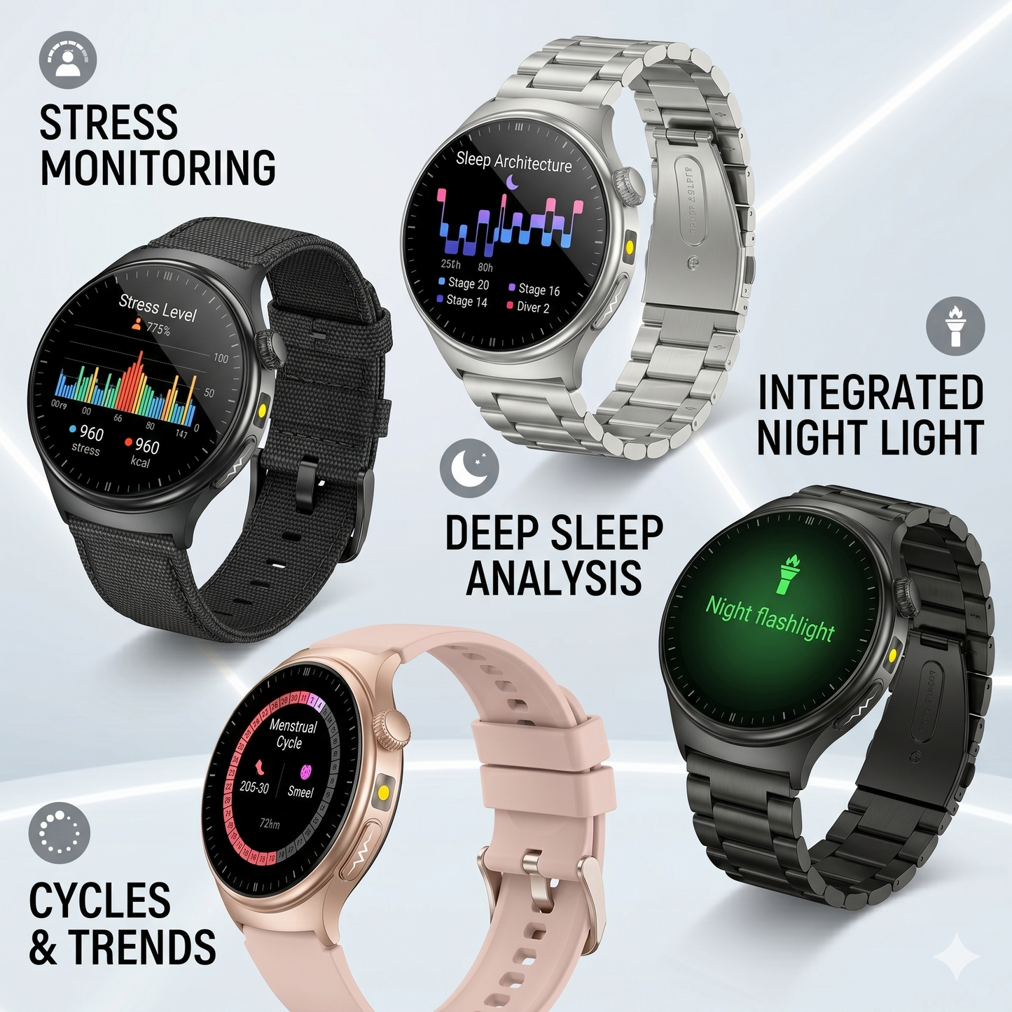 Smartwatch Vital Pro Max – ECG, Presión y Composición Corporal